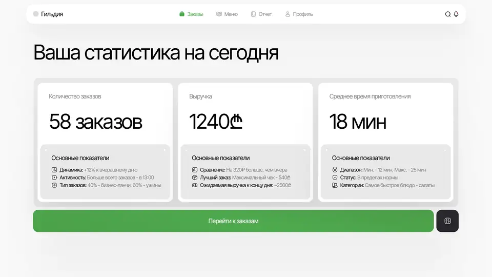 Food Delivery App screen